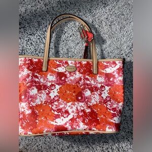 Pink flowers Coach purse